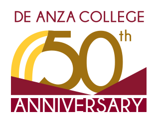 江南娱乐手机app下载De Anza大学生50周年的标志”width=